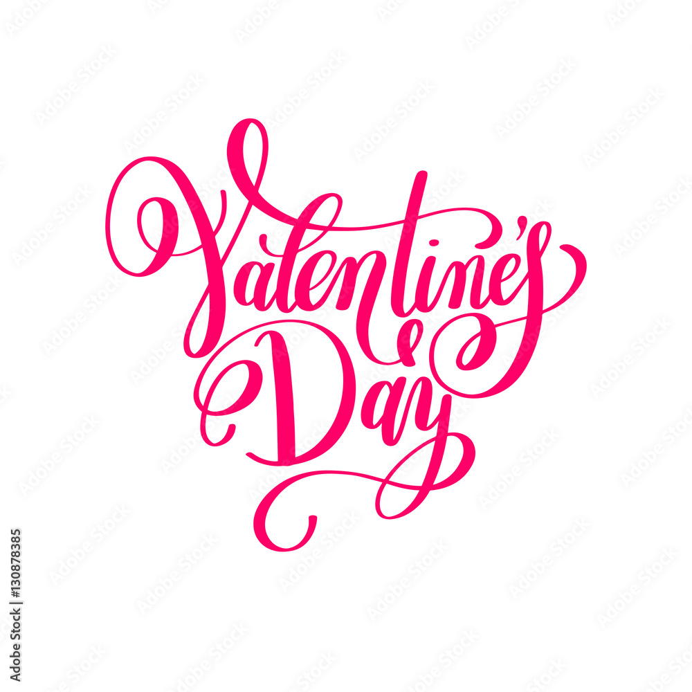 Obraz premium Valentine's Day handwritten love lettering to greeting card, pos