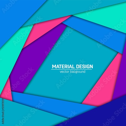 Vector material design background. Abstract creative concept layout template. For web and mobile app, paper art illustration design. style blank, poster, booklet. Motion wallpaper element. Flat ui