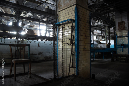 Cuadro en lienzo Abandoned meat processing plant  slaughterhouse Rosenau, Kaliningrad, Konigsberg