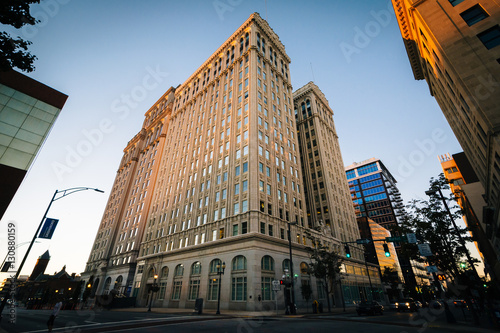 Historic highrise building in downtown Greensboro, North Carolin photo