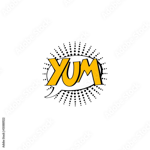 multicolored comic sound effects in pop art style, bubble speech
