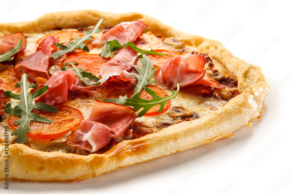 Pizza on white background Pizza on white background