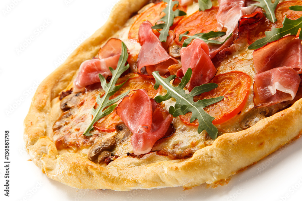 Pizza on white background Pizza on white background