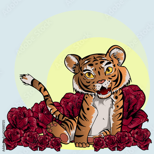 Fototapeta Naklejka Na Ścianę i Meble -  tiger flower