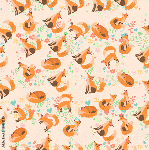 vector illustration of a cute fox © lacrimastella