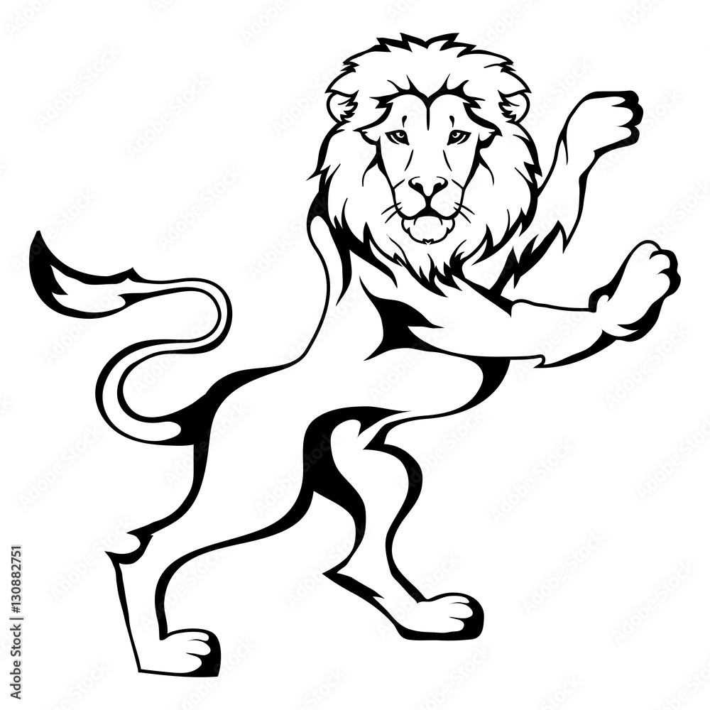 Naklejka premium heraldic lion