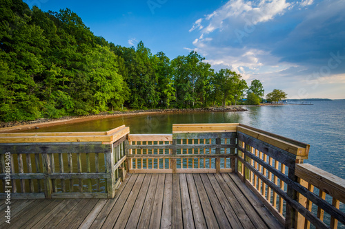 Εκτύπωση καμβά Pier on Lake Norman, at Ramsey Creek Park, in Cornelius, North C