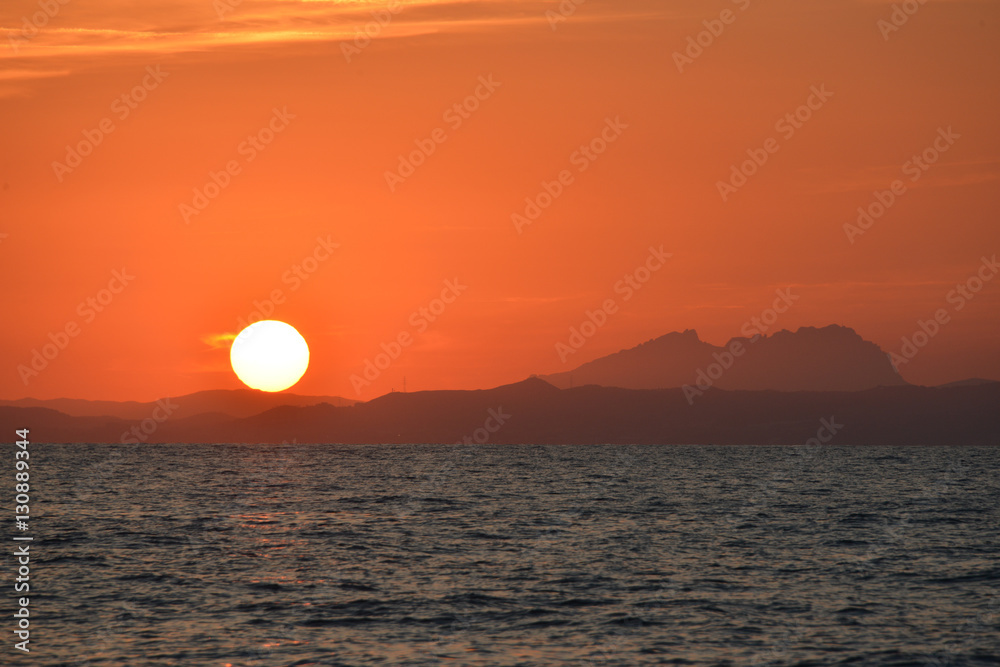 Sonnenuntergang, Costa Brava, Mittelmeer