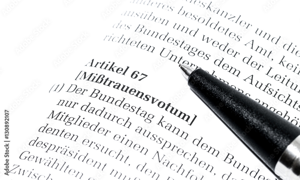 Misstrauensvotum Misstrauensvotum