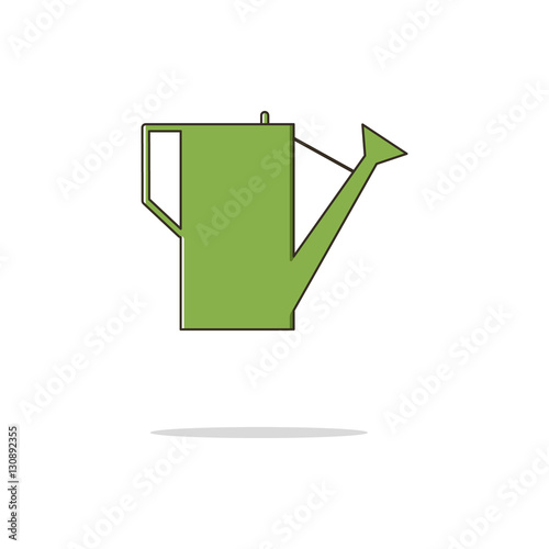 Watering can color thin line icon.Vector illustration