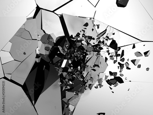 Cracked metallic wall surfa...