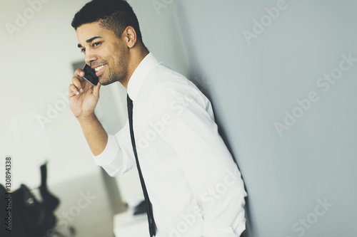 Handsome young black man wi...
