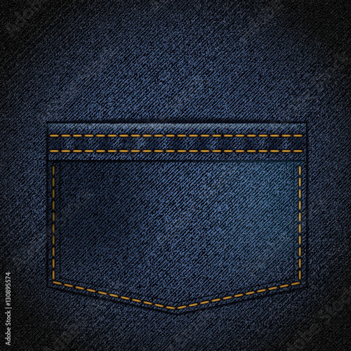 Texture of denim with a pocket.