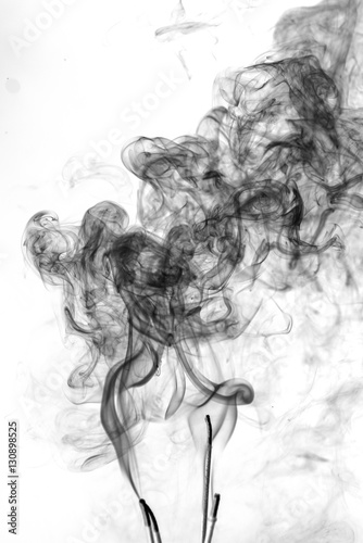 Fototapeta Naklejka Na Ścianę i Meble -  black smoke on white background