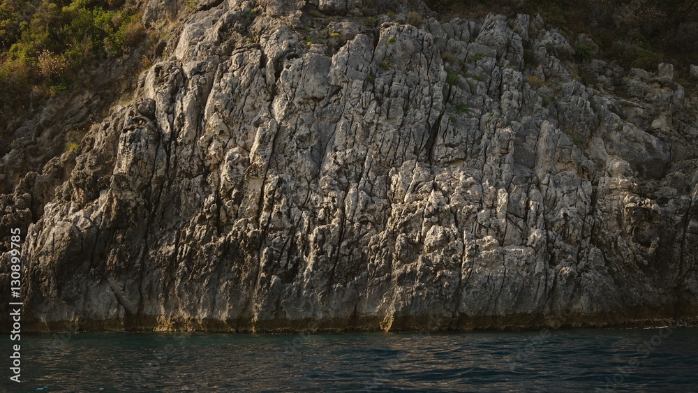 Cliffs, sea and caves