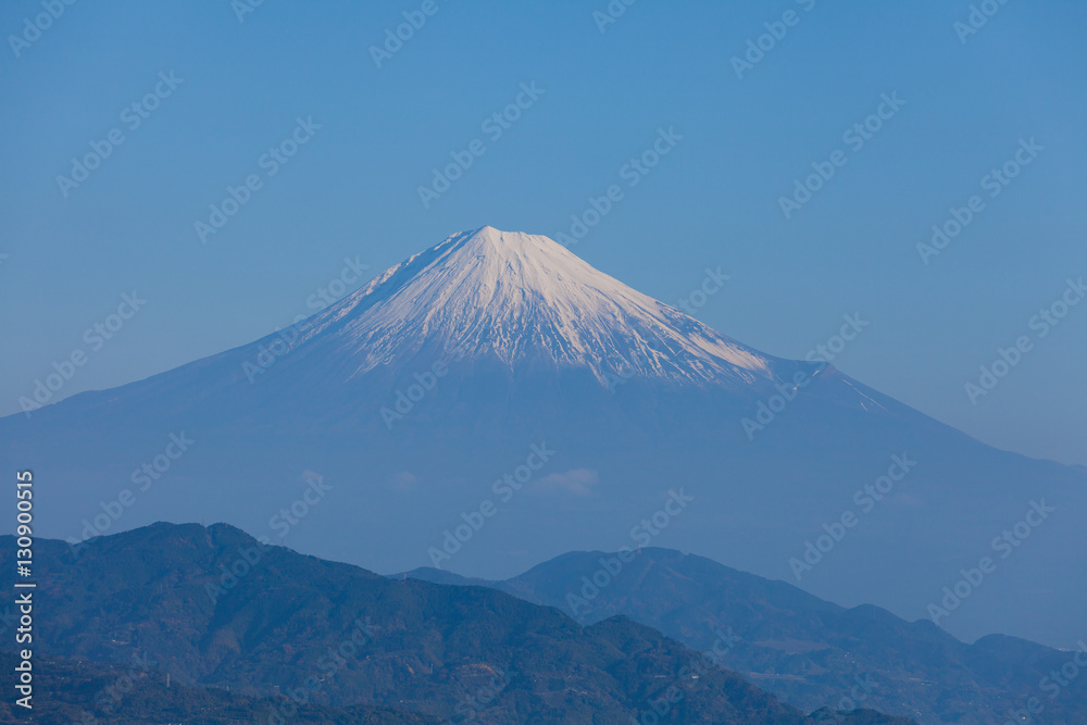 blue sky with Mountain Fuji in Japan