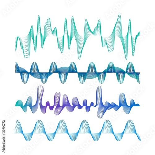 Set of Colorful Modern Equalizers