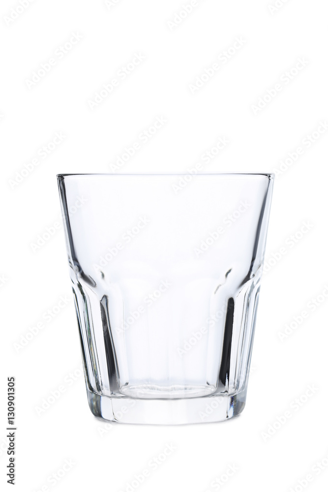 Empty glass isolated on a white Empty glass isolated on a white