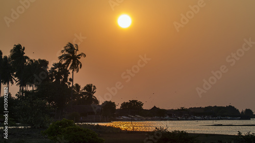 Sunset in Kalpitiya lagoon, Sri Lanka