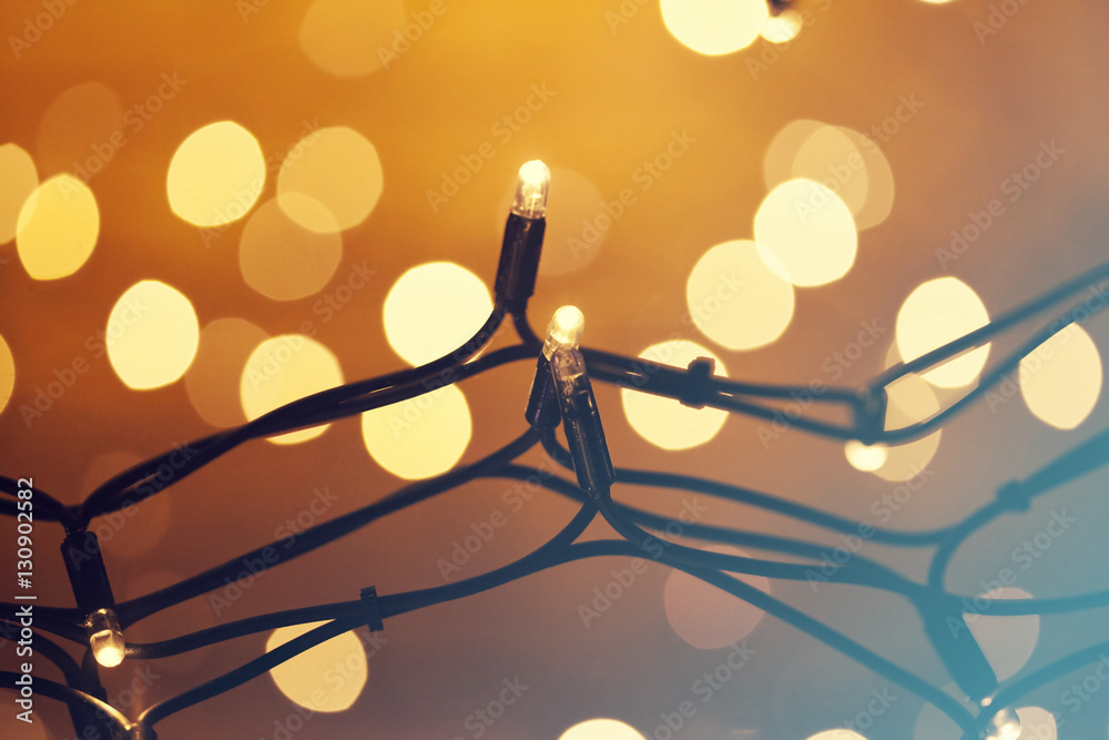 Glowing Christmas lights Glowing Christmas lights