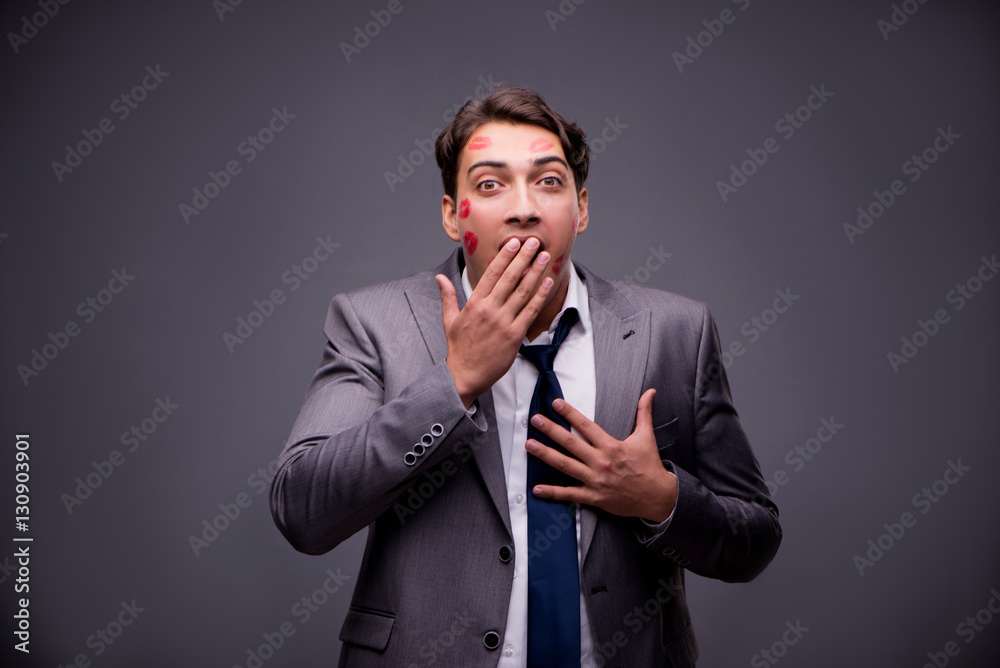 Man in funny romantic concept Man in funny romantic concept