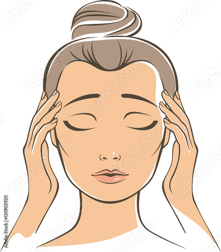 Woman having headache migraine