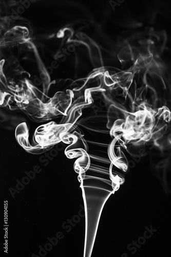 White smoke abstract on a dark background