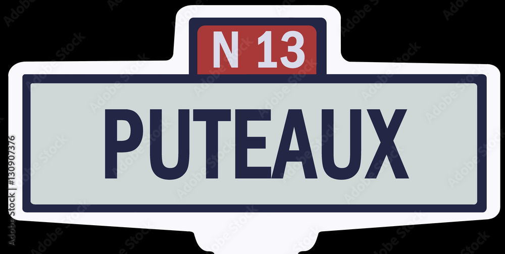 PUTEAUX - Ancien panneau entrée d'agglomération PUTEAUX - Ancien panneau entrée d'agglomération