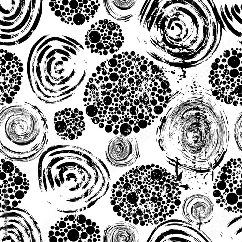 seamless background pattern, with circles/dots, vector © Kirsten Hinte