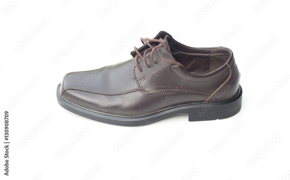 Dark brown leather men's shoes