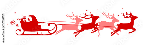 Rentier Schlitten Weihnachtsmann