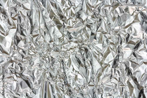 texture of crumpled aluminum foil for baking
