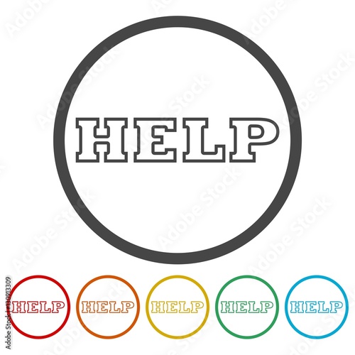 Help icons set 