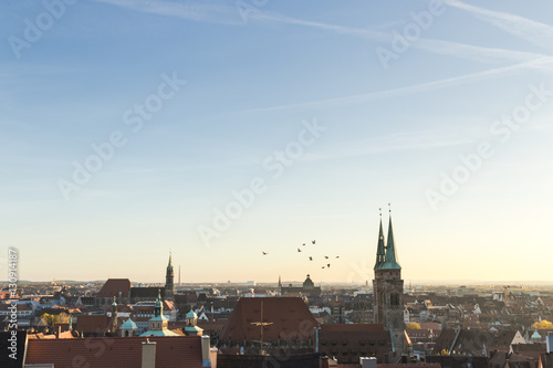 Roofs of Nuremberg  Bavaria  Germany 