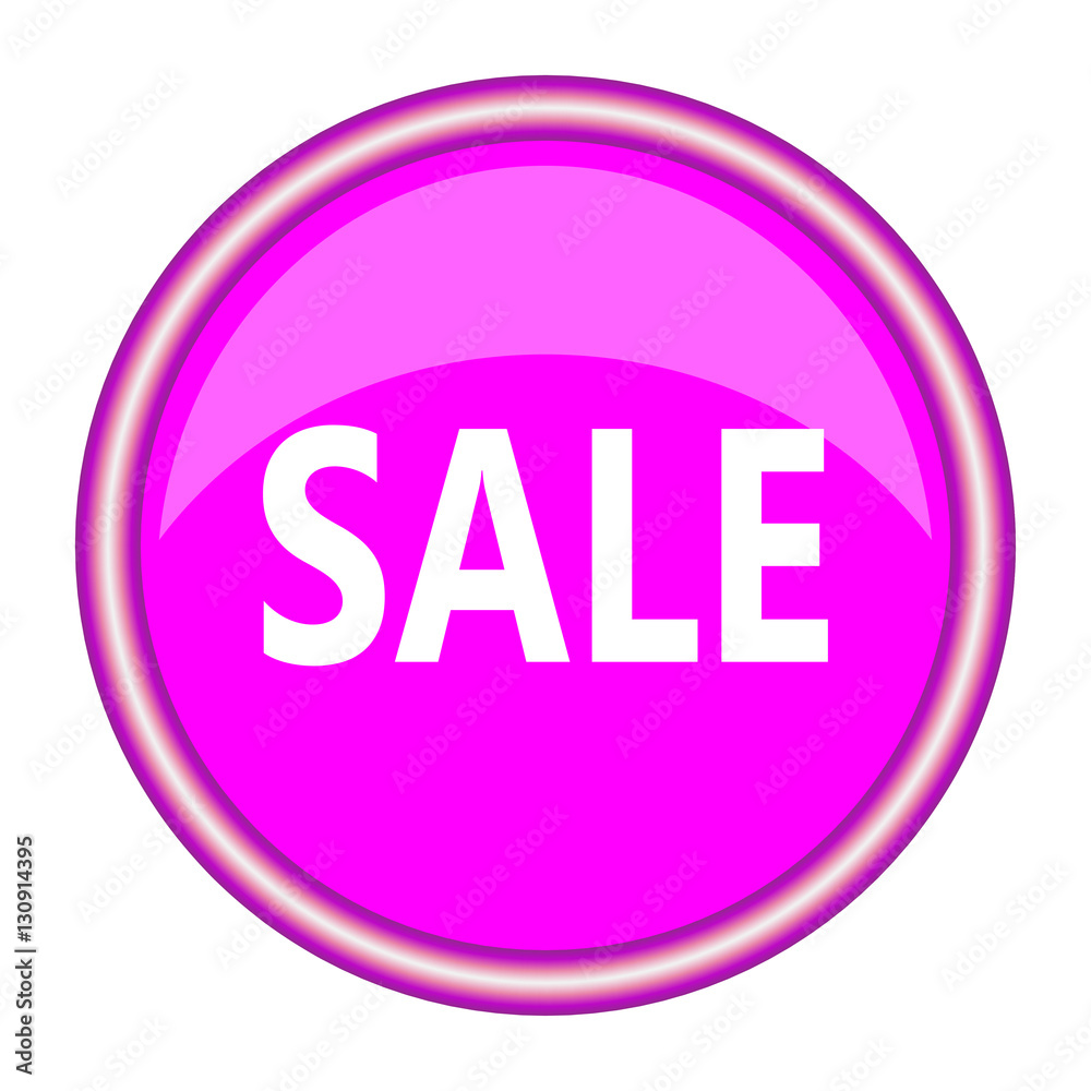 Pink sale icon, flat design. Vector illustration. Pink sale icon, flat design. Vector illustration.