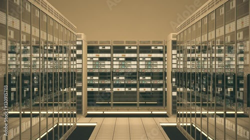 Data Center Server Room Rendefarm Hi-Tech Cluster Storage System