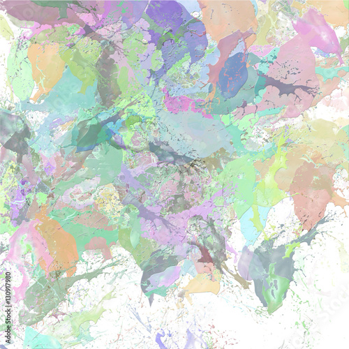 Abstract colored paper background. Colored paint stains.