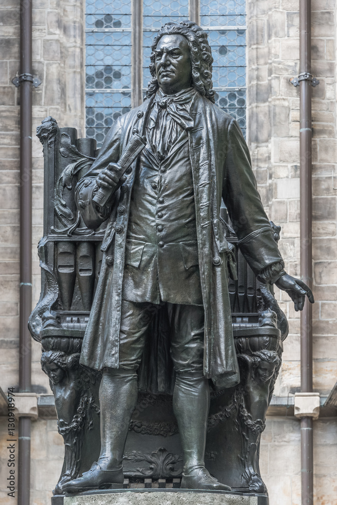 Statue of Sebastian Bach in Leipzig, Germany