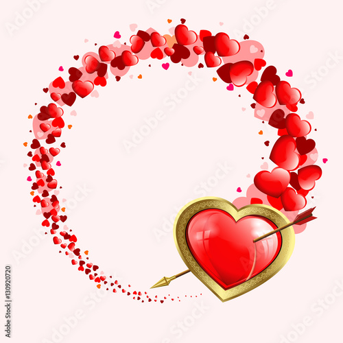 Red design with hearts