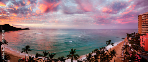 Dawn at Waikiki Beach photo