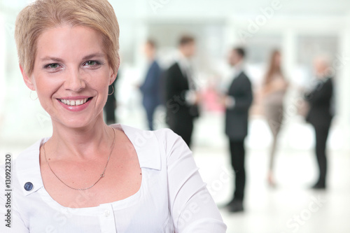 Portrait of a business woman looking happy and smiling Free Download Portrait of a business woman looking happy and smiling - GFXLoad