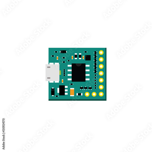 DIY electronic mini board with a microcontroller