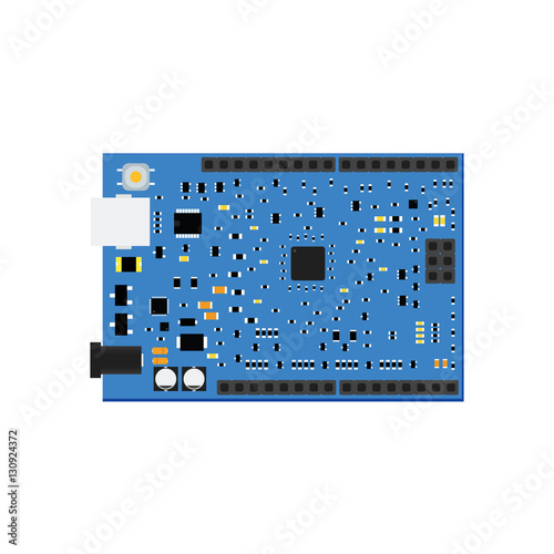 DIY electronic uno board with a microcontroller