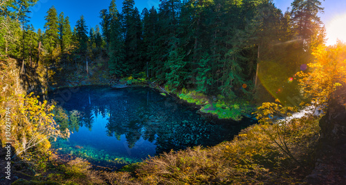 Tamolitch Blue Pool Oregon Sunset Panorama © Krzysztof Wiktor