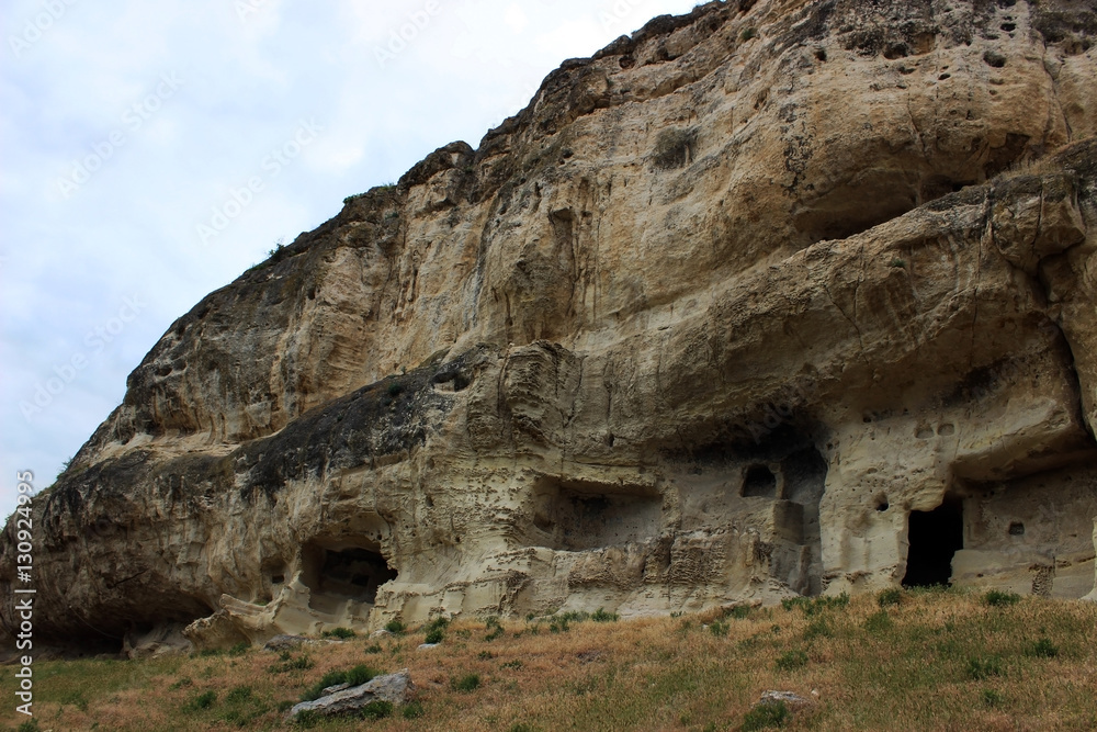 Artificial Caves in ancient city Chufut-Cale near Bakhchisaray, Crimea
