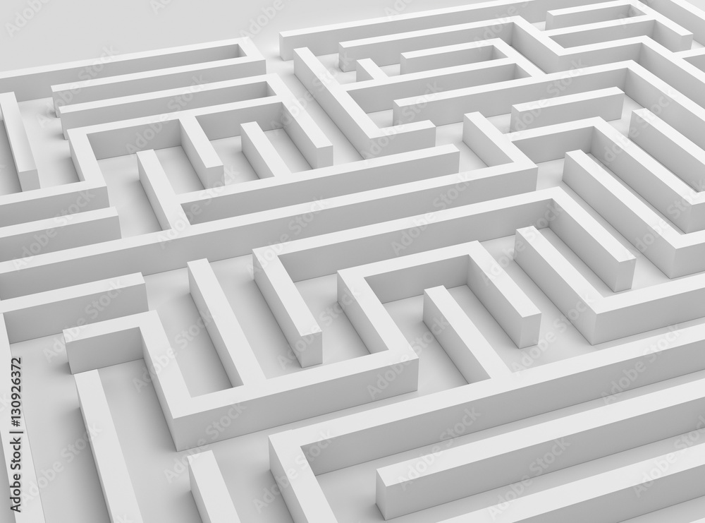 strategy problem decisions 3D illustration complicated maze strategy problem decisions 3D illustration complicated maze