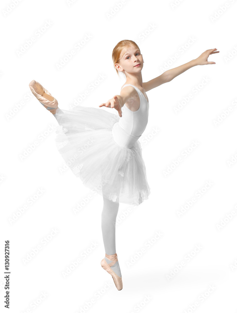 Beautiful ballet dancer on white background Beautiful ballet dancer on white background