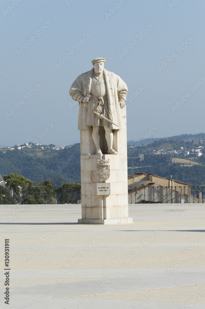 The statue of King Joao III at The University of Coimbra, Portugal - A UNESCO World Heritage Site
