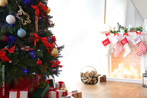 Close up view of decorated ...