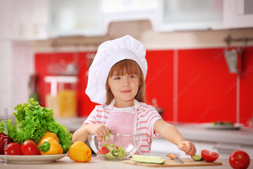 Little girl cooking in the kitchen Little girl cooking in the kitchen